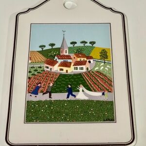Villeroy & Boch Design Naif Bride and Groom Cheese Board Plaque